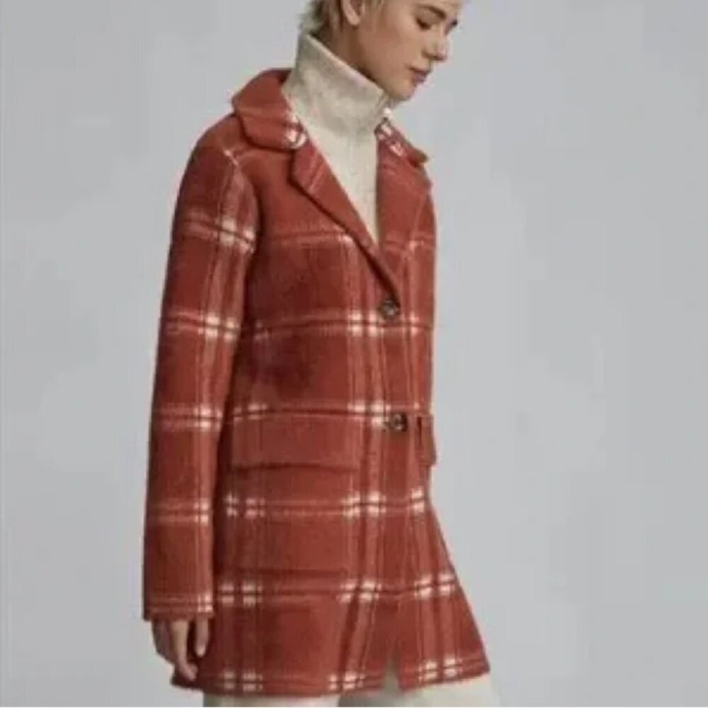 🍂🧡 Anthropologie NVLT Plaid Jacket • Rust/Terracotta Medium NWT • MSRP $269 - Picture 4 of 9